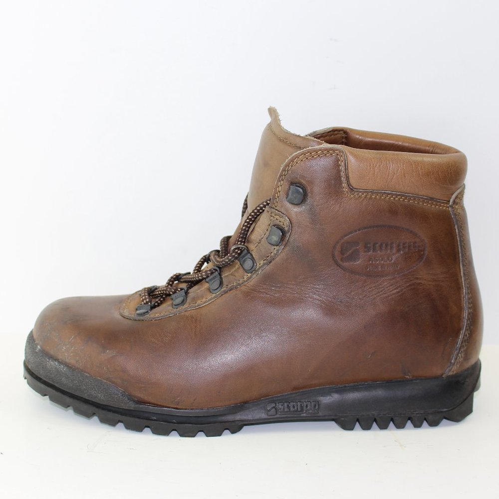 Vintage Scarpa Asolo Italy Brown Leather Hiking Boots (Euro - 9.5 US)